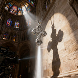 Two-Sided Devotional Cross - Jesus & Mary in 925 Silver - Wearable Faith