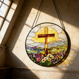 Cross Stained Glass Suncatcher: Where Light Meets Faith