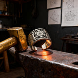 Archangel Metatron Life Angel Seal Adjustable Ring Solomon Kabbalah Amulet