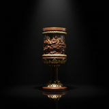 Boxwood "Last Supper" Chalice Hand-Carved Communion Cup | Eternal Symbol of Redemption & Fellowship
