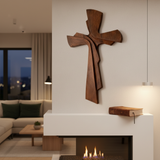 Modern Wooden Wall Cross: A Contemporary Symbol of Faith & Craftsmanship - gift presentation