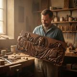 Trinity of Grace” Hand-Carved Jesus & Holy Spirit Wood Wall Art – 22.75