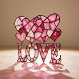 Love & Hearts Stained Glass Suncatcher: A Radiant Celebration of Love