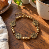 St. Benedict Medal Beaded Bracelet – 304 Stainless Steel Catholic Faith Jewelry