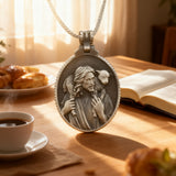 The Good Shepherd Sterling Silver Necklace - Sacred Symbol of Christ's Loving Care - John 10:14