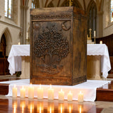 Handcrafted Beechwood Tree of Life Urn — A Testament to Eternal Life in Christ 🌿✞