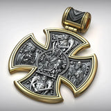 S925 sterling silver double-sided Jesus and Virgin Mary necklace - BGCOPPER