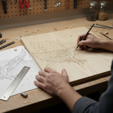 Eagle & Flag Wood Wall Plaque - Handcrafted American Heritage Tribute