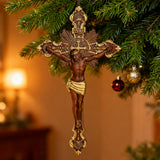 St. Benedict Exorcism Cross wood carved - Bless you and your family