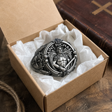 St. Michael Archangel Holy Sword Gabriel Angel S925K Silver Ring