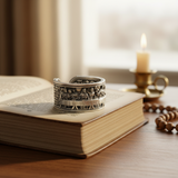 The Last Supper 925K Sterling Silver Open End Adjustable Ring