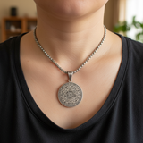 Vintage Titanium Seven Archangel's Seal Pendant - Amulet against evil eyes, curses, spells