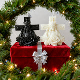 Sacred Light Christmas Candle - Christ King & Holy Mary Edition | Natural Soy Wax Christian Candles for Advent Worship & Prayer