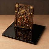 Our Lady of Perpetual Help Wood Art - Hand-Carved Catholic Gift - Mother Mary Comfort Figure