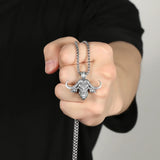 Pure Tin 3D Buffalo Head Necklace - BGCOPPER