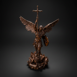 St. Michael the Archangel - Hand Carved Boxwood Sculpture - Spiritual Guardian for Prayer Spaces