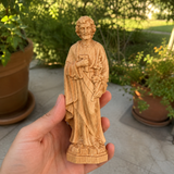 Joseph Beechwood Round Carved Tabletop Ornament