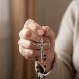 S925K Silver Jesus Crucifix Pendant | A Tangible Reminder of His Love - size and finish detail