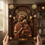 Unsere Liebe Frau von der immerwährenden Hilfe Holzschnitzerei Wanddekoration Geschenk