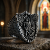 Archangel Michael Steel Titanium Ring——Giving us the strength and courage to move forward