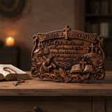 "Jesus, I Trust in You" - Handcrafted Solid Wood Religious Plaque with John 3:16 Eternal Promise