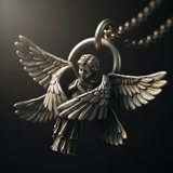 Seraphim Engel Anhänger Halskette Engels flügel Amulett