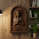 She Walks by Faith Wooden Wall Decor - design detail