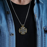 S925 sterling silver double-sided Jesus and Virgin Mary necklace - BGCOPPER