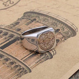 Seal of the Seven Archangels Stainless Steel Men's Trigger Finger Seal of Solomon - BGCOPPER