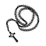 Black gallstone rosary five-segment hand-held rosary cross pendant - BGCOPPER