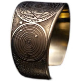 Vintage brass seven archangels symbol ring - amulet against evil eye, curse, spell - BGCOPPER