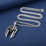 American Flag Spartan Helmet Necklace - BGCOPPER