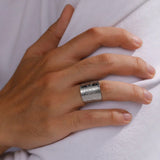 Pentagram Amulet Pentacle Ring The Ancient Power Name of God Stainless Steel Enochian Magic Angel Triple Moon Jewelry - BGCOPPER