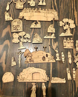 Crucifixion Scene Easter Wooden Book Gift - BGCOPPER