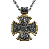 S925 sterling silver double-sided Jesus and Virgin Mary necklace - BGCOPPER