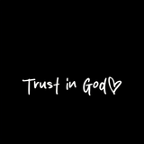 “Trust in God” Christian Faith Sticker-Experience faith as it shines brightly