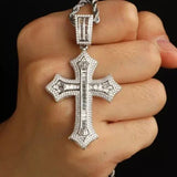 Luxury CZ Stone Cross Necklace - BGCOPPER
