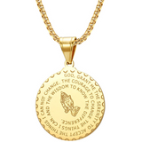 Serenity Prayer Medallion Necklace: A Daily Reminder of Faith & Resilience