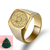 Seal of the Seven Archangels Stainless Steel Men's Trigger Finger Seal of Solomon - BGCOPPER
