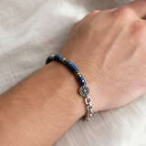 Boho Natural Stone Compass Beaded Bracelet