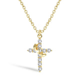 Cross and Diamond Crown Necklace - BGCOPPER