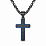 Modern Cross Pendant Necklace – Titanium Steel Christian Necklace for Men