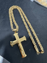 Titanium Steel Lord’s Prayer Crucifix Necklace