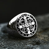Saint Benedict Medal Stainless Steel Ring - BGCOPPER