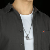 Hockey Glove Pendant Stainless Steel Men's Punk Necklace - BGCOPPER