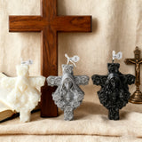 Sacred Light Christmas Candle - Christ King & Holy Mary Edition | Natural Soy Wax Christian Candles for Advent Worship & Prayer