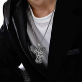 S925K Silver Saint Michael Pendant: Courage in the Heart