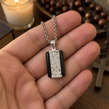 Geometric Faith Pendant Necklace – Titanium Steel Men's Necklace