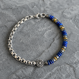 Boho Natural Stone Compass Beaded Bracelet