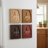 Sacred Heart of Jesus Hand-Carved Wood Magnet - 4 Premium Wood Tones for Home, Car & Office for Christian home decor and prayer spaces